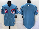 Men's Chicago Cubs Blank Blue 2025 Tokyo Series 2nd Alternate Limited Stitched Jersey,baseball caps,new era cap wholesale,wholesale hats